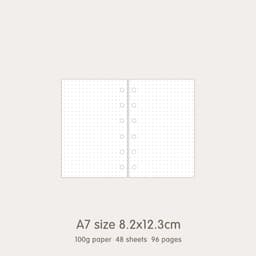 image-High Quality Ring Binder Notebook A5 Personal A6 A7 A8 Size Insert Refills Loose Leaf Spiral Diary Planner Inner Core 100g Paper