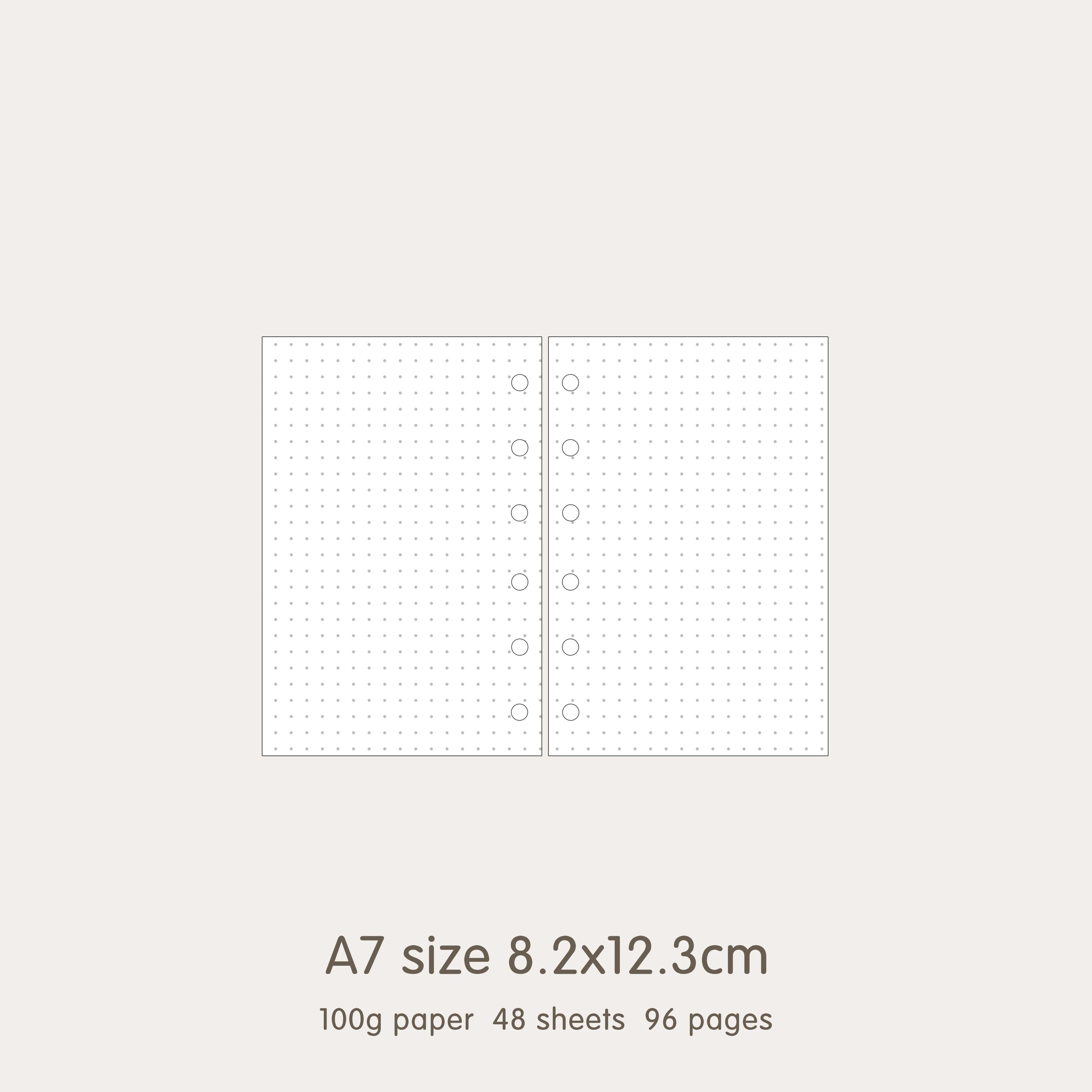 image-High Quality Ring Binder Notebook A5 Personal A6 A7 A8 Size Insert Refills Loose Leaf Spiral Diary Planner Inner Core 100g Paper