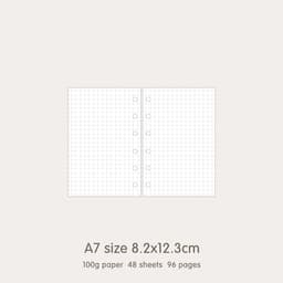 image-High Quality Ring Binder Notebook A5 Personal A6 A7 A8 Size Insert Refills Loose Leaf Spiral Diary Planner Inner Core 100g Paper