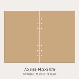 image-High Quality Ring Binder Notebook A5 Personal A6 A7 A8 Size Insert Refills Loose Leaf Spiral Diary Planner Inner Core 100g Paper