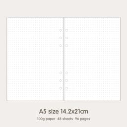 image-High Quality Ring Binder Notebook A5 Personal A6 A7 A8 Size Insert Refills Loose Leaf Spiral Diary Planner Inner Core 100g Paper