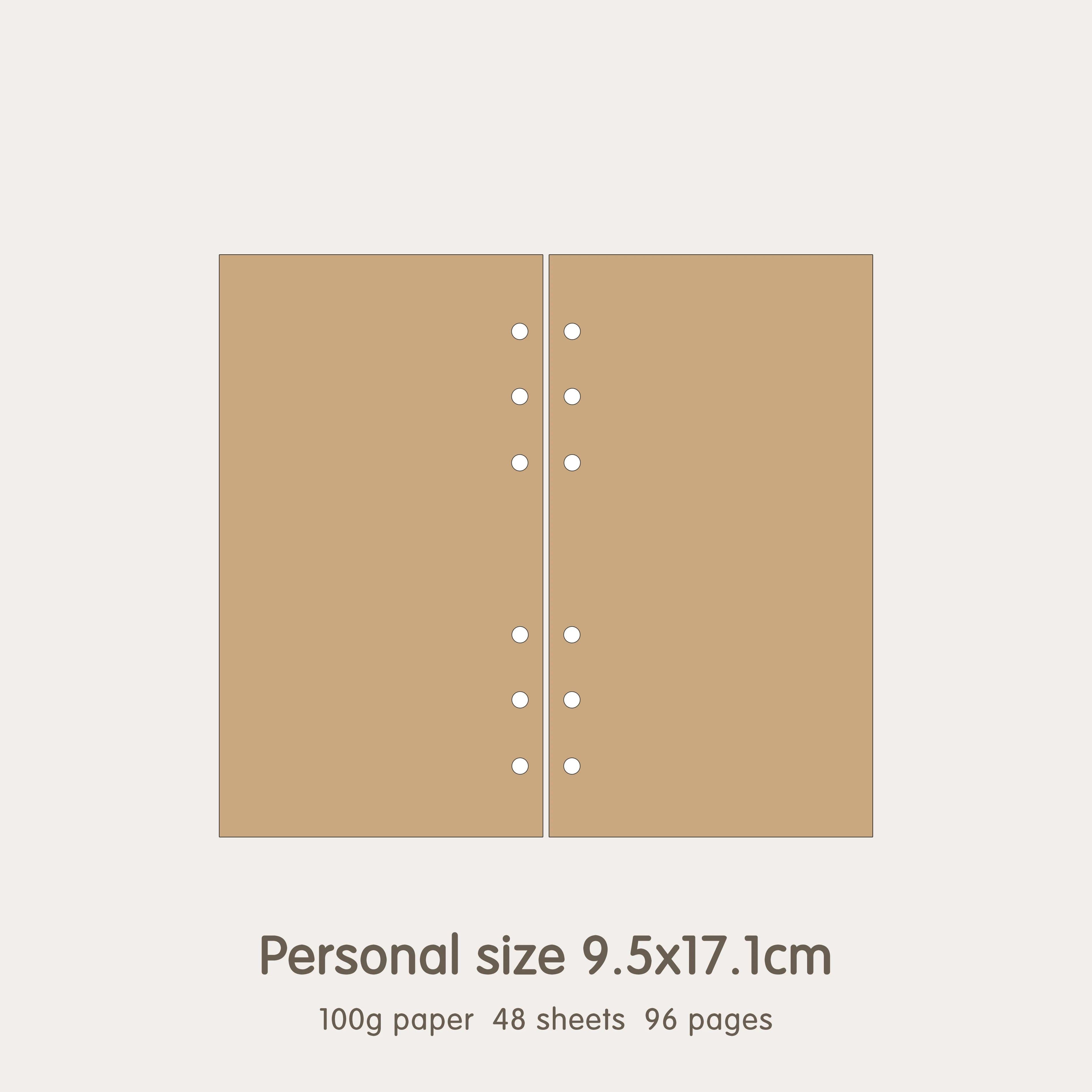 image-High Quality Ring Binder Notebook A5 Personal A6 A7 A8 Size Insert Refills Loose Leaf Spiral Diary Planner Inner Core 100g Paper