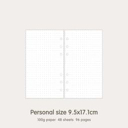 image-High Quality Ring Binder Notebook A5 Personal A6 A7 A8 Size Insert Refills Loose Leaf Spiral Diary Planner Inner Core 100g Paper