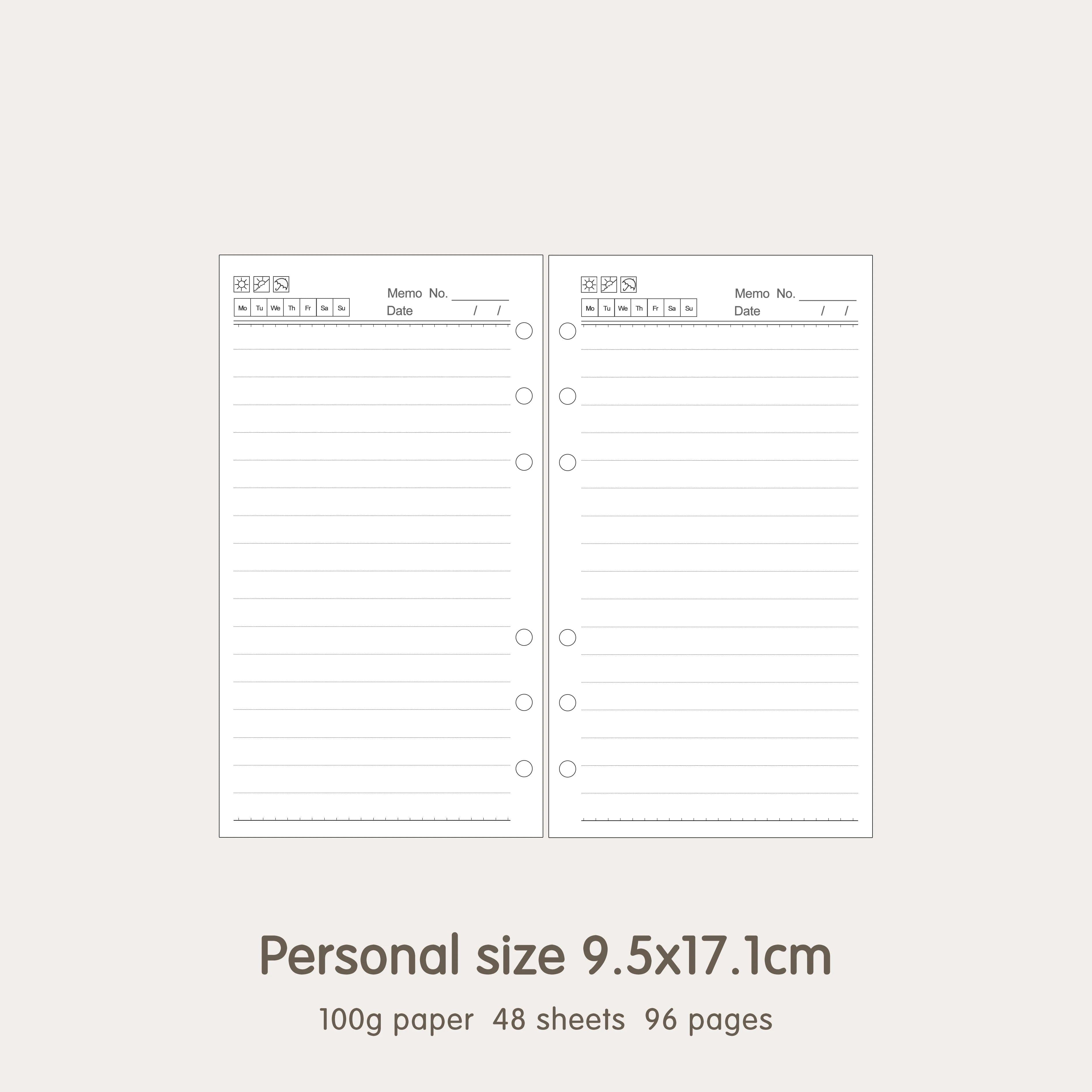 image-High Quality Ring Binder Notebook A5 Personal A6 A7 A8 Size Insert Refills Loose Leaf Spiral Diary Planner Inner Core 100g Paper