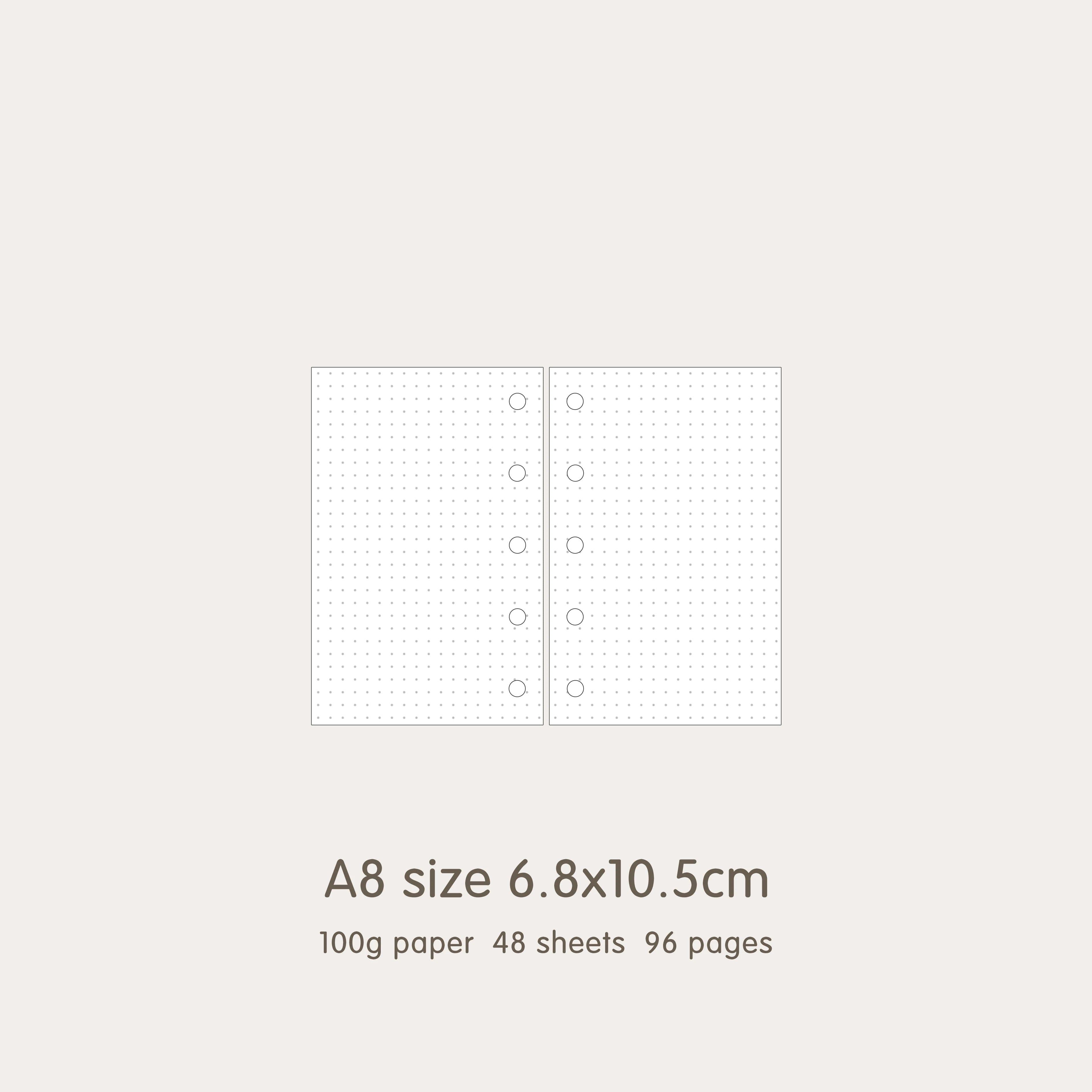 image-High Quality Ring Binder Notebook A5 Personal A6 A7 A8 Size Insert Refills Loose Leaf Spiral Diary Planner Inner Core 100g Paper