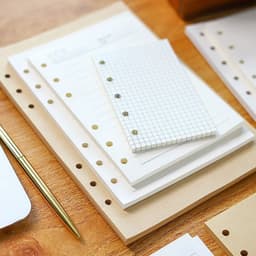 image-High Quality Ring Binder Notebook A5 Personal A6 A7 A8 Size Insert Refills Loose Leaf Spiral Diary Planner Inner Core 100g Paper