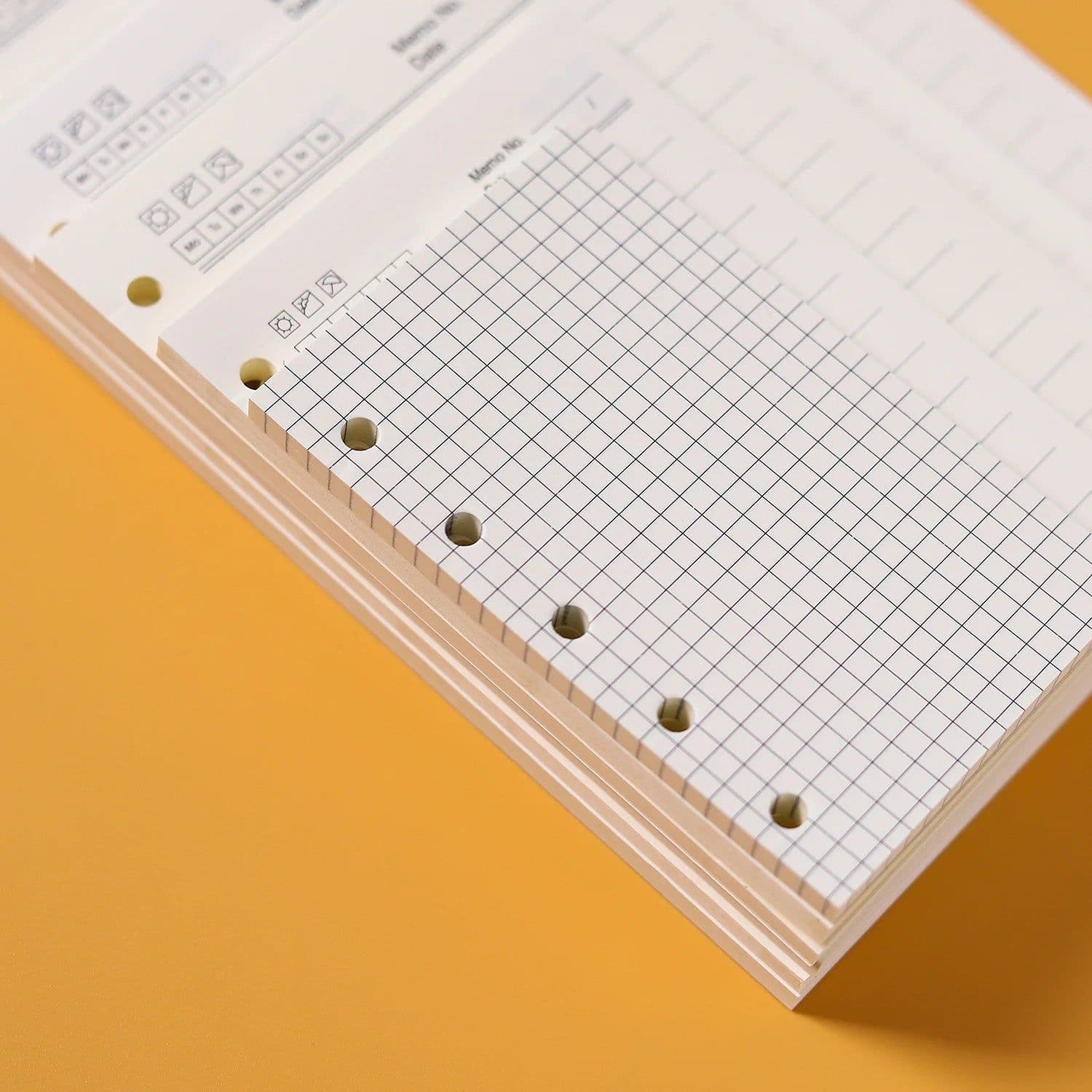 image-High Quality Ring Binder Notebook A5 Personal A6 A7 A8 Size Insert Refills Loose Leaf Spiral Diary Planner Inner Core 100g Paper