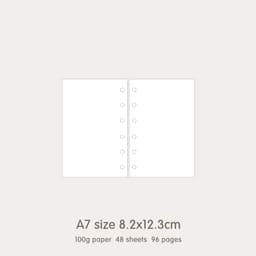 image-High Quality Ring Binder Notebook A5 Personal A6 A7 A8 Size Insert Refills Loose Leaf Spiral Diary Planner Inner Core 100g Paper
