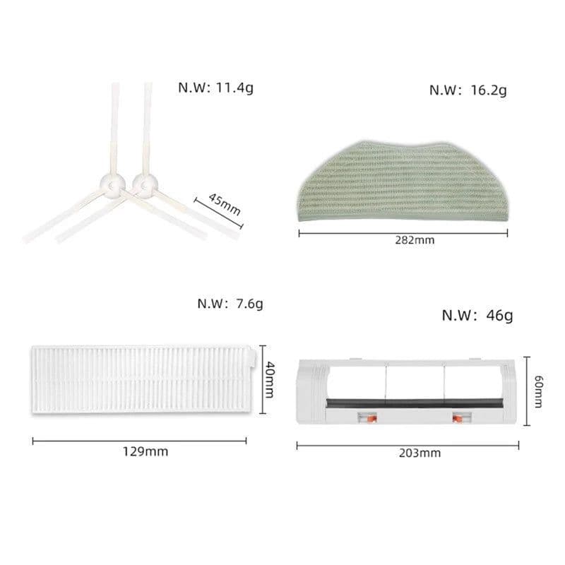 image-Roller Brush Filter Replacement Spare Parts Accessories For XIAOMI MIJIA G1 Robot Vacuum Mop Home Appliance