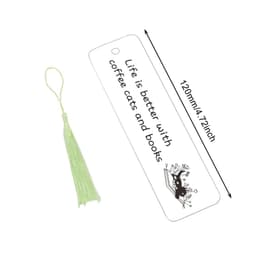 image-Life Is Better with Coffee Cats and Books Bookmark Inspirational Gifts for Friends Book Mark Birthday Gifts for Book/Pet Lovers