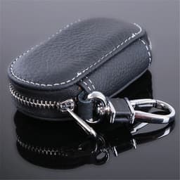 image-Men Key Holder Housekeeper Leather Car Key Wallets Keys Organizer Women Keychain Covers Zipper Key Case Bag Unisex Pouch Purse