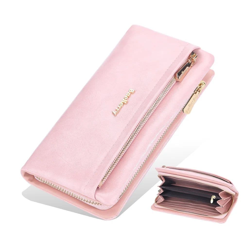 image-Baellerry 2024 Long Women Wallets Bag Phone Pocket Name Engraved Brand Female Wallet Zipper Card Holder Women's Purse For Girls