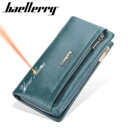 image-Baellerry 2024 Long Women Wallets Bag Phone Pocket Name Engraved Brand Female Wallet Zipper Card Holder Women's Purse For Girls