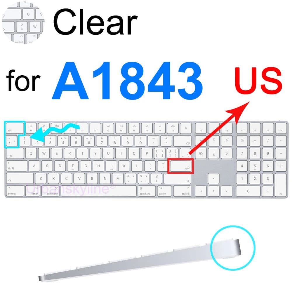 image-Keyboard Cover for iMac Magic A1644 A1843 A1314 A1243 A2449 A2450 A2520 Bluetooth Silicone Protector Skin Case G6 for Apple
