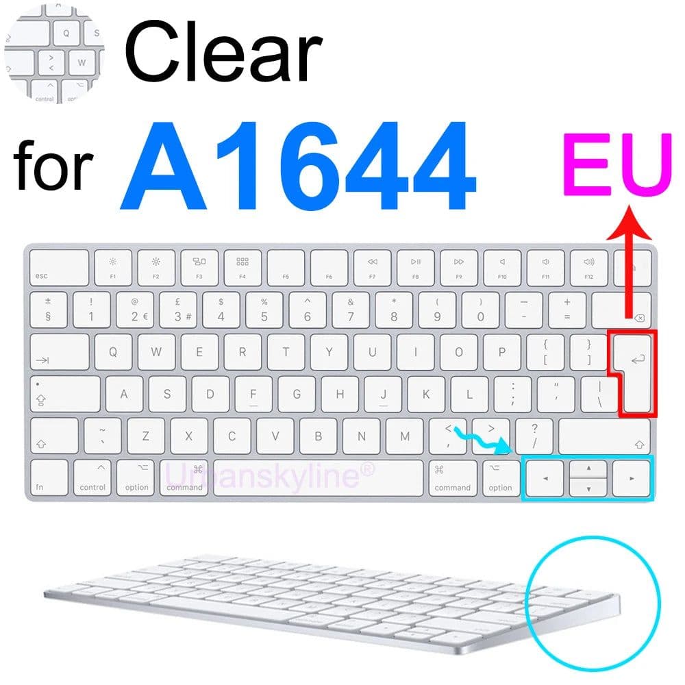 image-Keyboard Cover for iMac Magic A1644 A1843 A1314 A1243 A2449 A2450 A2520 Bluetooth Silicone Protector Skin Case G6 for Apple