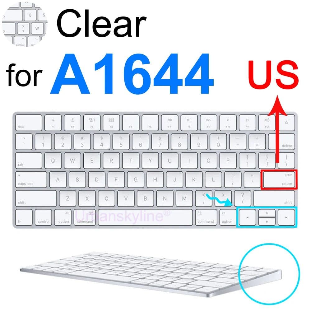 image-Keyboard Cover for iMac Magic A1644 A1843 A1314 A1243 A2449 A2450 A2520 Bluetooth Silicone Protector Skin Case G6 for Apple