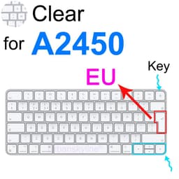 image-Keyboard Cover for iMac Magic A1644 A1843 A1314 A1243 A2449 A2450 A2520 Bluetooth Silicone Protector Skin Case G6 for Apple