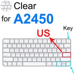 image-Keyboard Cover for iMac Magic A1644 A1843 A1314 A1243 A2449 A2450 A2520 Bluetooth Silicone Protector Skin Case G6 for Apple