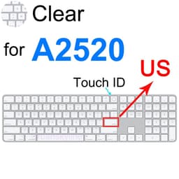 image-Keyboard Cover for iMac Magic A1644 A1843 A1314 A1243 A2449 A2450 A2520 Bluetooth Silicone Protector Skin Case G6 for Apple