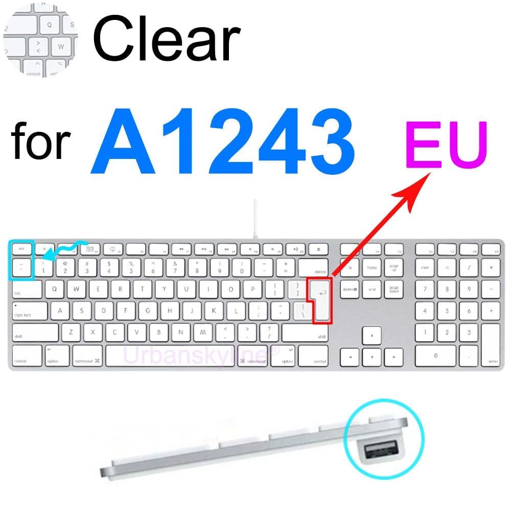 image-Keyboard Cover for iMac Magic A1644 A1843 A1314 A1243 A2449 A2450 A2520 Bluetooth Silicone Protector Skin Case G6 for Apple