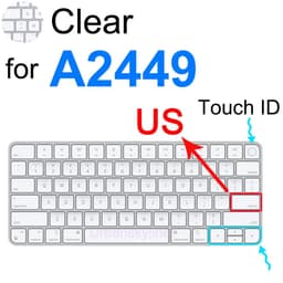 image-Keyboard Cover for iMac Magic A1644 A1843 A1314 A1243 A2449 A2450 A2520 Bluetooth Silicone Protector Skin Case G6 for Apple