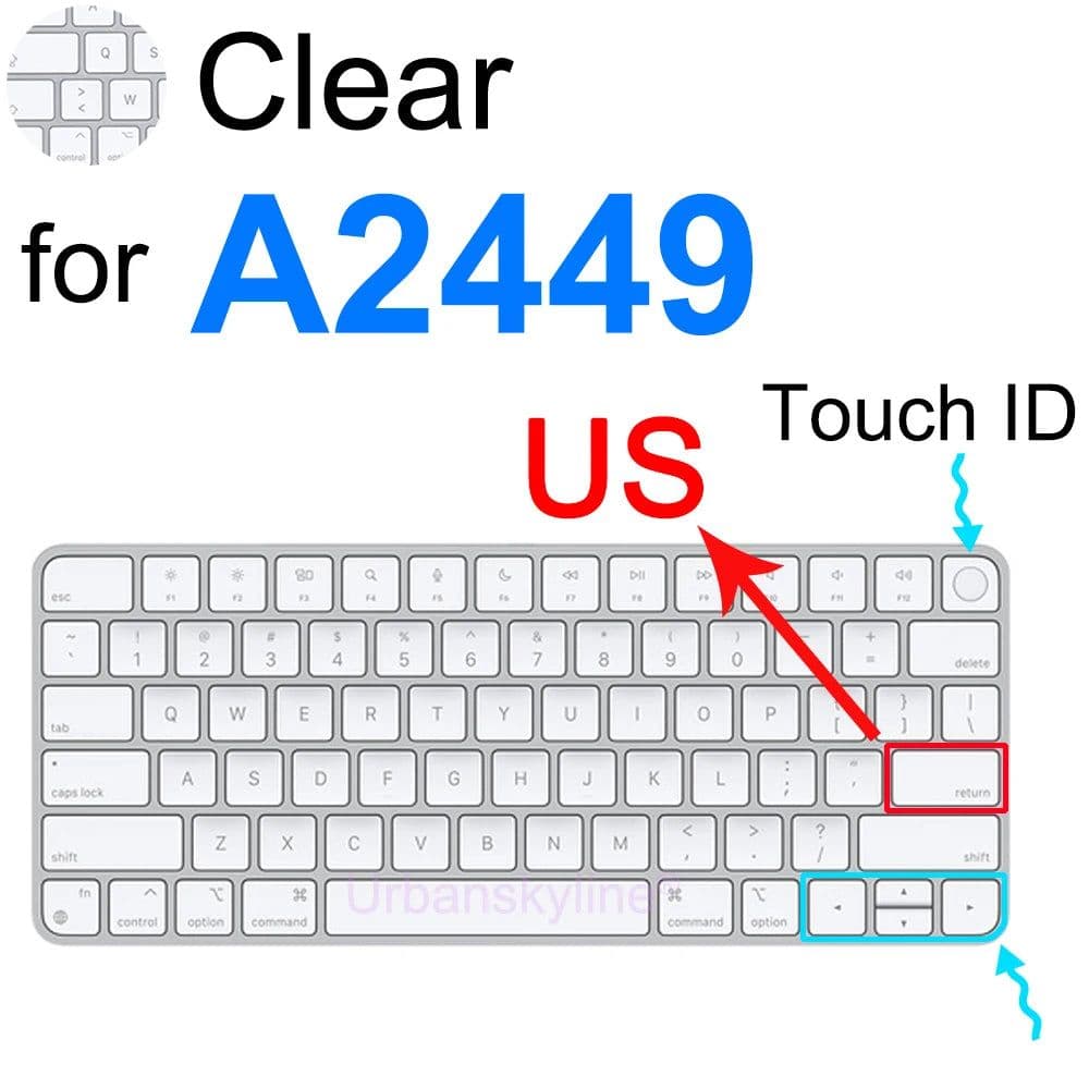 image-Keyboard Cover for iMac Magic A1644 A1843 A1314 A1243 A2449 A2450 A2520 Bluetooth Silicone Protector Skin Case G6 for Apple