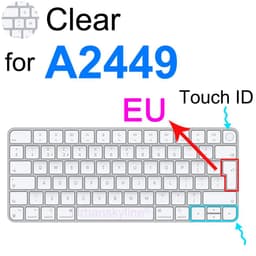 image-Keyboard Cover for iMac Magic A1644 A1843 A1314 A1243 A2449 A2450 A2520 Bluetooth Silicone Protector Skin Case G6 for Apple