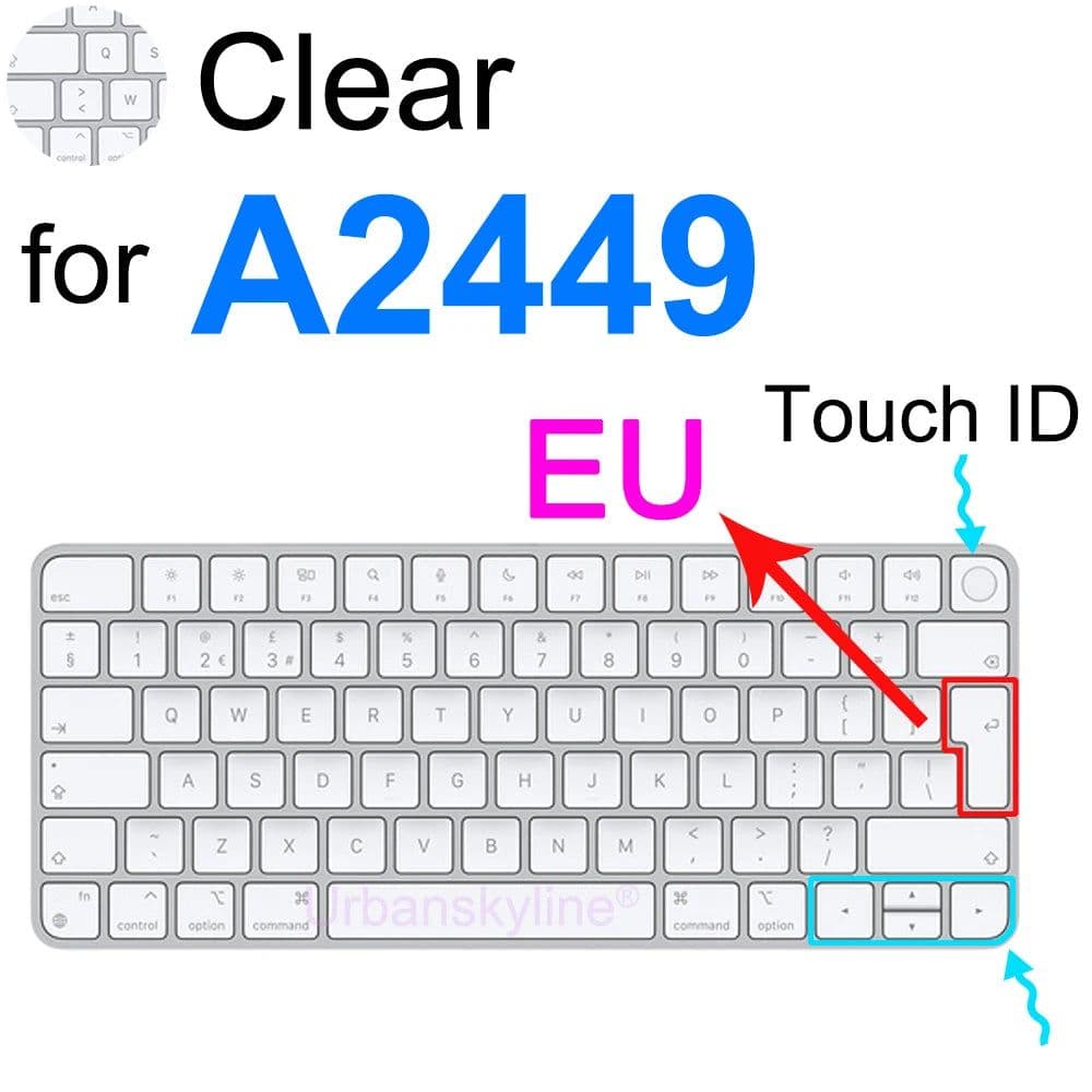 image-Keyboard Cover for iMac Magic A1644 A1843 A1314 A1243 A2449 A2450 A2520 Bluetooth Silicone Protector Skin Case G6 for Apple