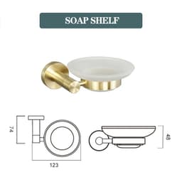 image-Brushed Gold Bathroom Accessories Toilet Brush Holder Paper Holder Towel Ring Bar Shelf Clothes Hook Soap Dispenser Cup Holder