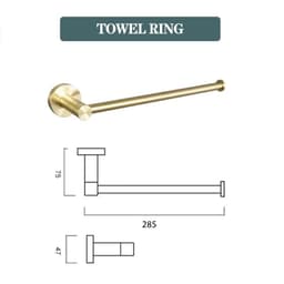 image-Brushed Gold Bathroom Accessories Toilet Brush Holder Paper Holder Towel Ring Bar Shelf Clothes Hook Soap Dispenser Cup Holder