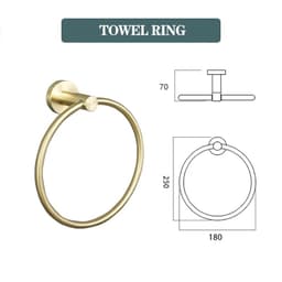 image-Brushed Gold Bathroom Accessories Toilet Brush Holder Paper Holder Towel Ring Bar Shelf Clothes Hook Soap Dispenser Cup Holder