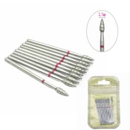 image-10Pcs Flame Nail Drill Bits Diamond Cutters for Manicure Cuticle Clean Burr Diamond Mill Nails Accessories Tool