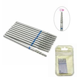 image-10Pcs Flame Nail Drill Bits Diamond Cutters for Manicure Cuticle Clean Burr Diamond Mill Nails Accessories Tool