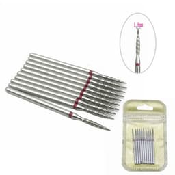 image-10Pcs Flame Nail Drill Bits Diamond Cutters for Manicure Cuticle Clean Burr Diamond Mill Nails Accessories Tool