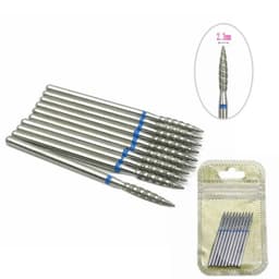 image-10Pcs Flame Nail Drill Bits Diamond Cutters for Manicure Cuticle Clean Burr Diamond Mill Nails Accessories Tool