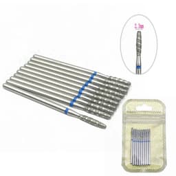 image-10Pcs Flame Nail Drill Bits Diamond Cutters for Manicure Cuticle Clean Burr Diamond Mill Nails Accessories Tool