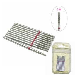 image-10Pcs Flame Nail Drill Bits Diamond Cutters for Manicure Cuticle Clean Burr Diamond Mill Nails Accessories Tool