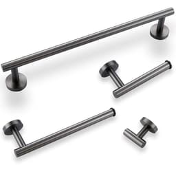 image-Bagnolux Stainless Steel Gun Gray Black Polished Chrome Brushed Gold Hanger Hook Towel Bar Paper Holder Bathroom Accessories