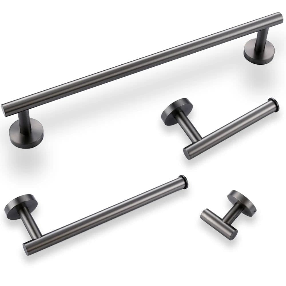 image-Bagnolux Stainless Steel Gun Gray Black Polished Chrome Brushed Gold Hanger Hook Towel Bar Paper Holder Bathroom Accessories