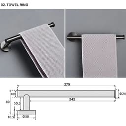 image-Bagnolux Stainless Steel Gun Gray Black Polished Chrome Brushed Gold Hanger Hook Towel Bar Paper Holder Bathroom Accessories