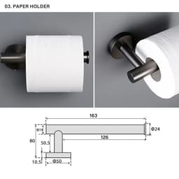 image-Bagnolux Stainless Steel Gun Gray Black Polished Chrome Brushed Gold Hanger Hook Towel Bar Paper Holder Bathroom Accessories