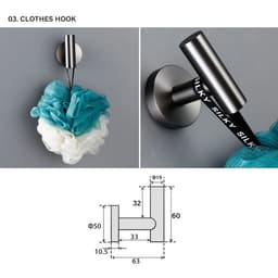image-Bagnolux Stainless Steel Gun Gray Black Polished Chrome Brushed Gold Hanger Hook Towel Bar Paper Holder Bathroom Accessories