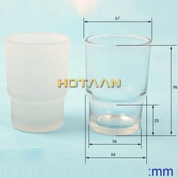 image-Toothbrush Cup Transparent and Matte Glass Tumbler Cup Bathroom Accessories YT-97