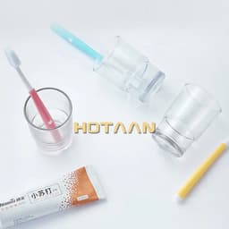image-Toothbrush Cup Transparent and Matte Glass Tumbler Cup Bathroom Accessories YT-97