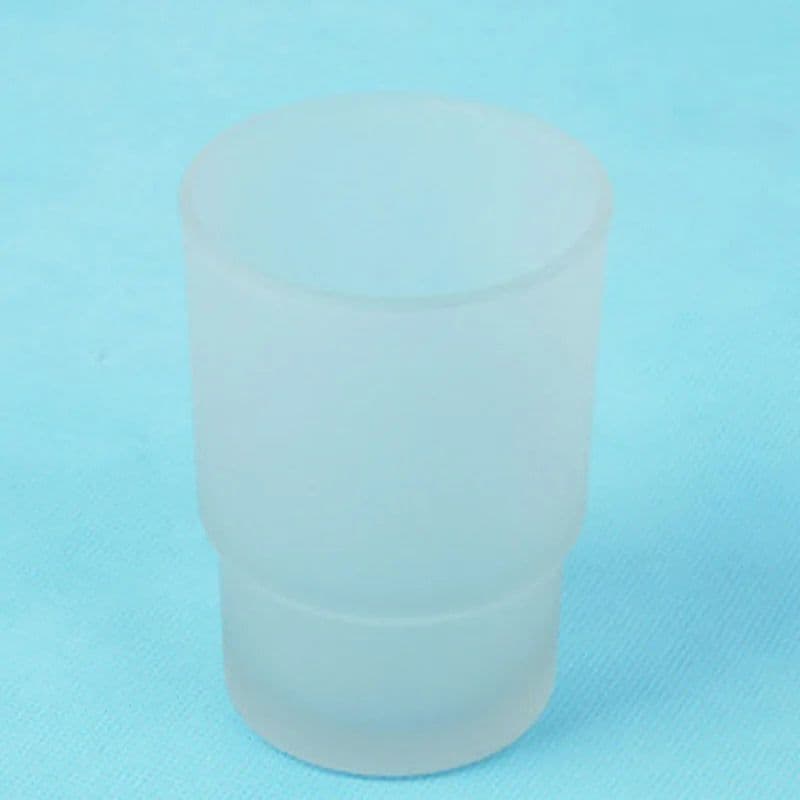 image-Toothbrush Cup Transparent and Matte Glass Tumbler Cup Bathroom Accessories YT-97