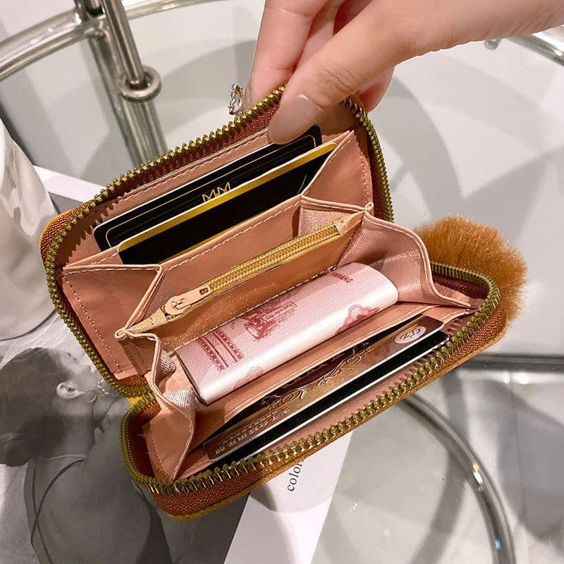 image-Women Short Wallet Many Department Ladies Cute Small Clutch Ladies Money Coin Card Holders Purse Female Wallets