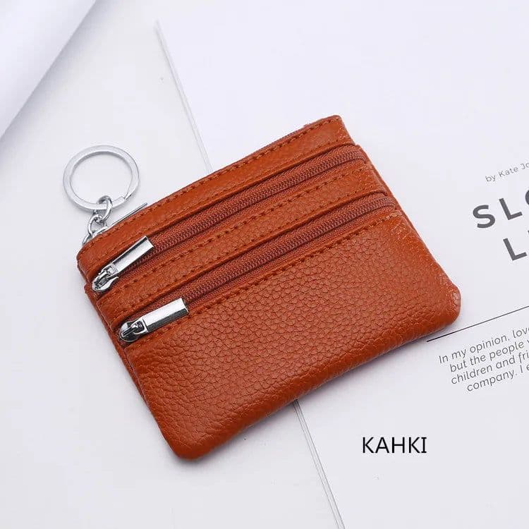 image-DOLOVE Brand New Genuine Leather Coin Purse Women Small Wallet Change Purses Money bag Zipper Card Holder Dollar Wallets