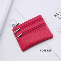 image-DOLOVE Brand New Genuine Leather Coin Purse Women Small Wallet Change Purses Money bag Zipper Card Holder Dollar Wallets