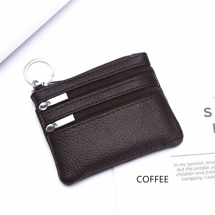 image-DOLOVE Brand New Genuine Leather Coin Purse Women Small Wallet Change Purses Money bag Zipper Card Holder Dollar Wallets