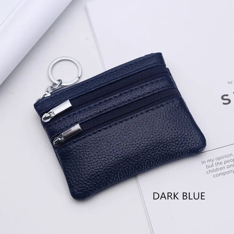 image-DOLOVE Brand New Genuine Leather Coin Purse Women Small Wallet Change Purses Money bag Zipper Card Holder Dollar Wallets